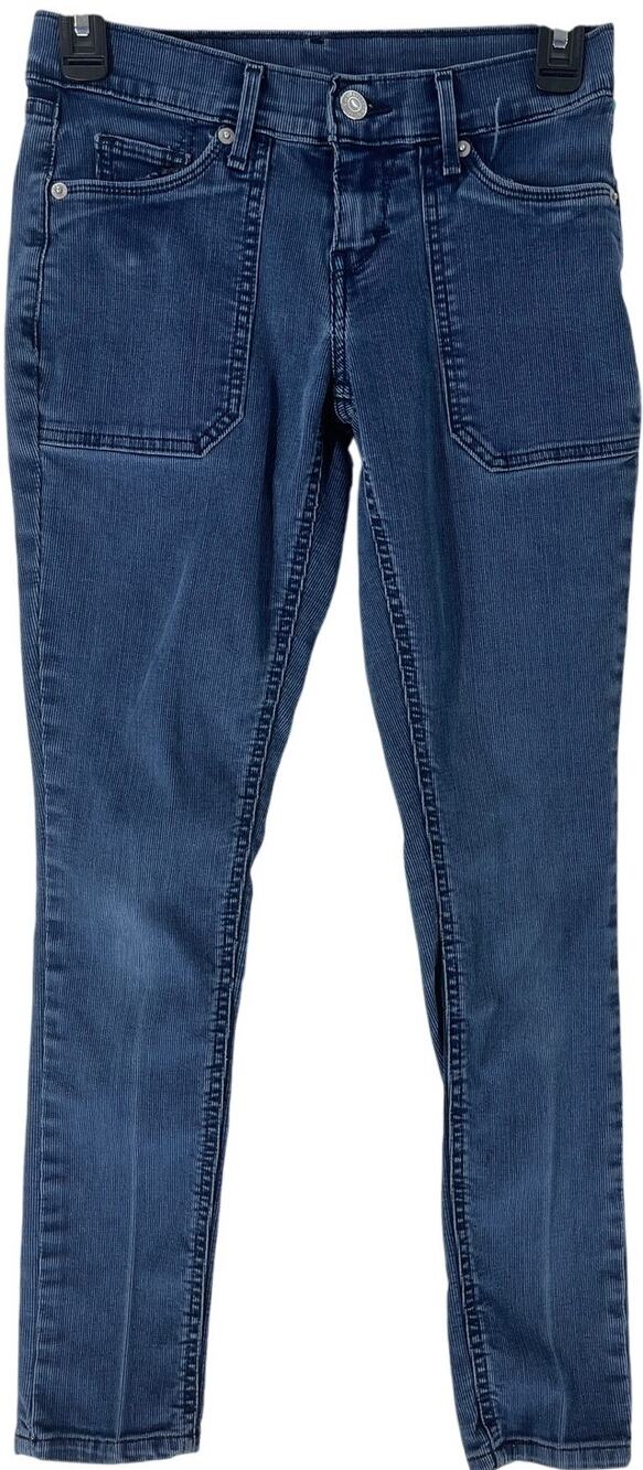 Levis Jeans Size 25 Blue Striped Low Rise Skinny Denim Stretch Preppy Coastal
